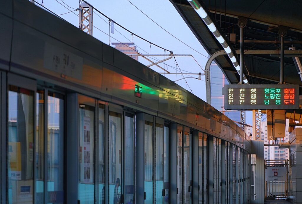 Traveling in South Korea is mostly done by subway and bus