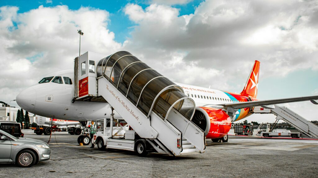 Photo of the aircraft before leaving the airport